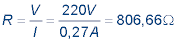 R=806,66 ohm