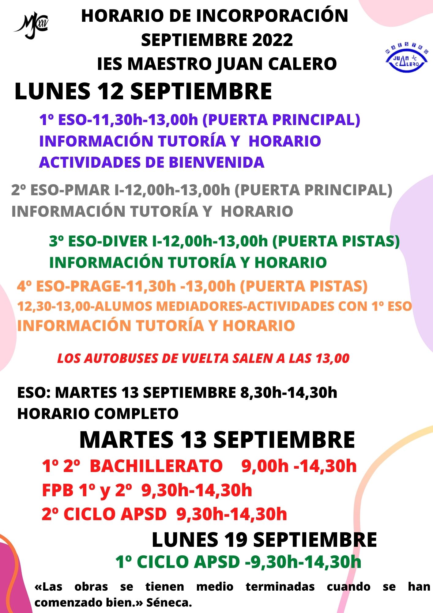 horario sep