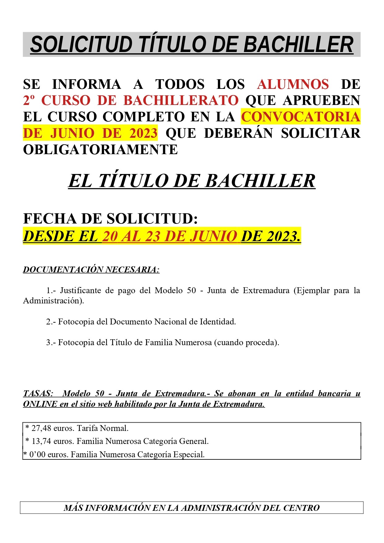 Cartel Solicitud Titulo Bachiller y Selectividad page 0001