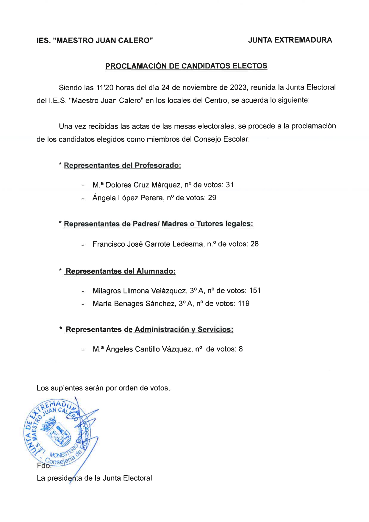 PROCLAMACION CANDIDATOS ELECTOS page 0001
