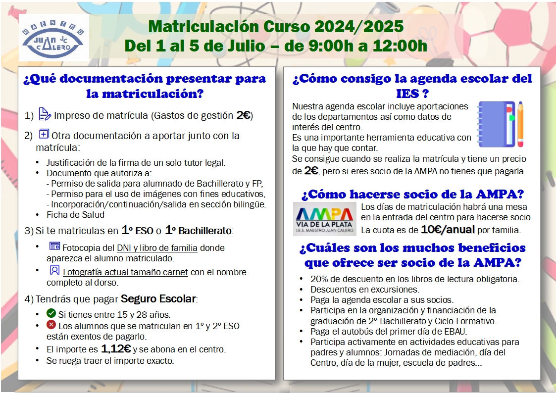Matriculación 2024 2025